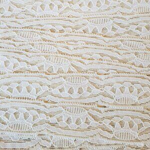 Lingerie Lace Trim - 1" Ivory White/Ivory - Stretch